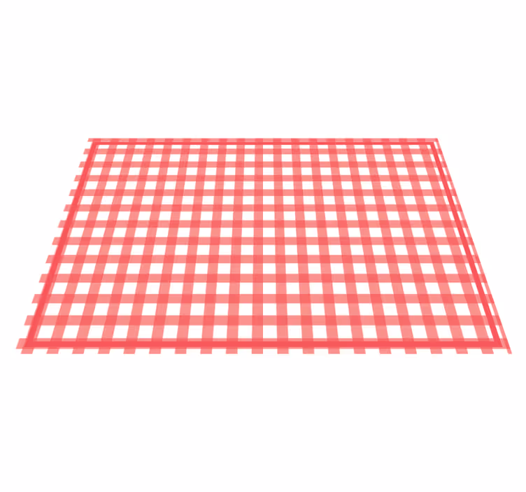 Set de table design bois motif carreaux rouges - TenStickers