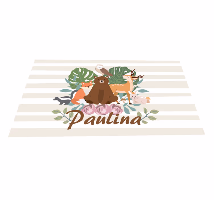 Set de table design enfant rassemblement d'animaux amusants - TenStickers