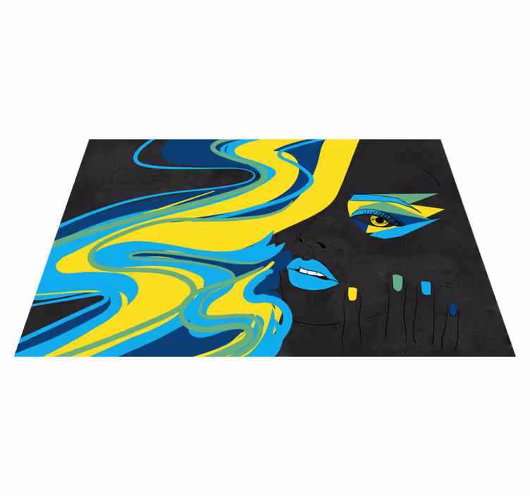 Set de table original art visage audacieux - TenStickers