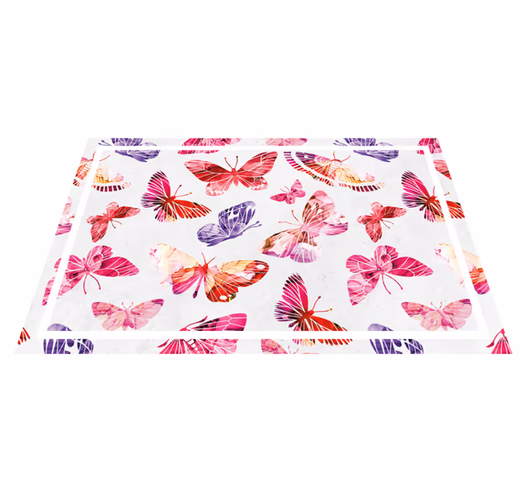 Set de table papillon Papillons de cristal colorés - TenStickers