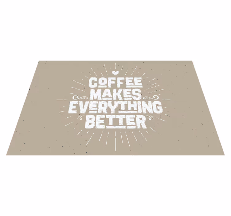 Set de table design citation café inspirant - TenStickers