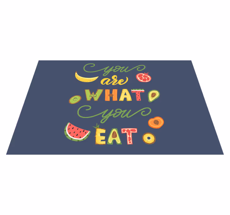 Set de table design citation nourriture colorée - TenStickers