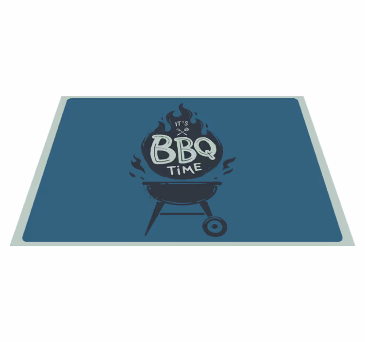 Set de table design citation temps de bbq flammes - TenStickers