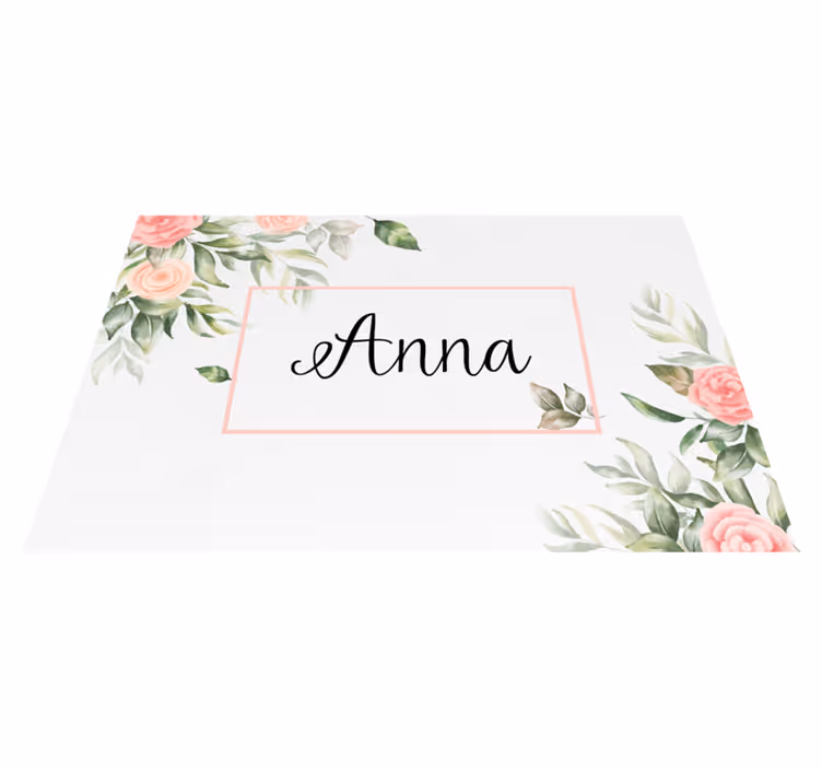 Set de table nom Belles fleurs ornementales - TenStickers