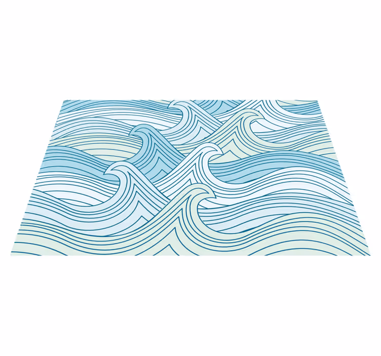 Set de table Mer motif vagues dessiné à la main - TenStickers