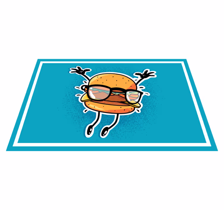 Set de table design enfant personnage hamburger sautant - TenStickers