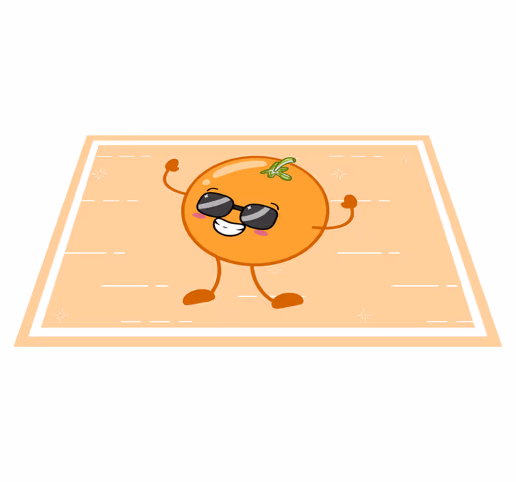 Set de table design enfant personnage orange heureux - TenStickers
