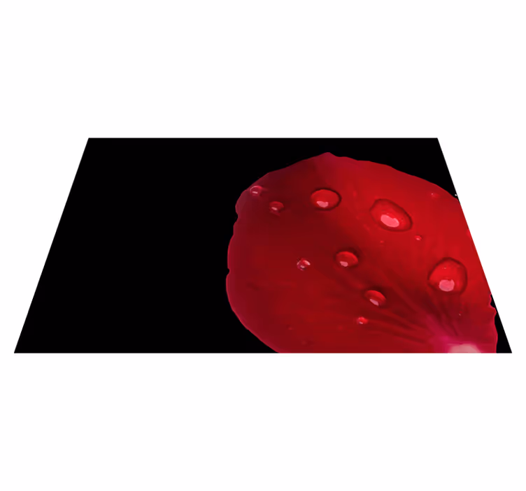 Set de table design bois surface pétales rouges - TenStickers