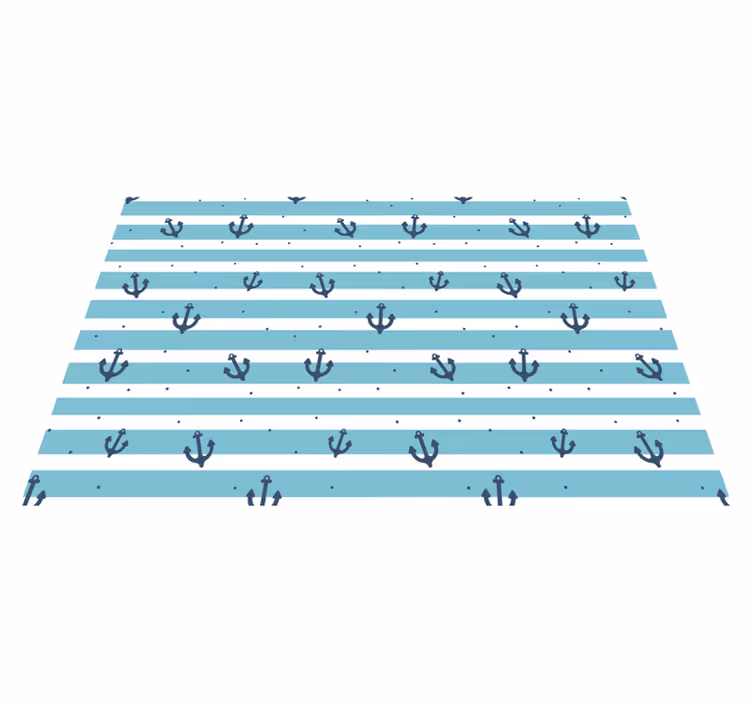 Set de table original rayures motif ancre - TenStickers