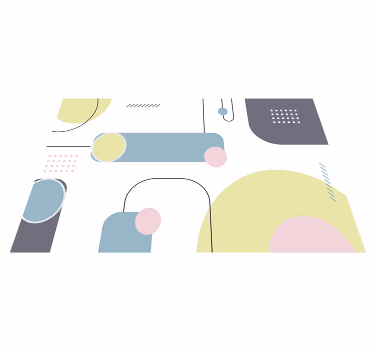 Set de table moderne agencement de formes géométriques - TenStickers