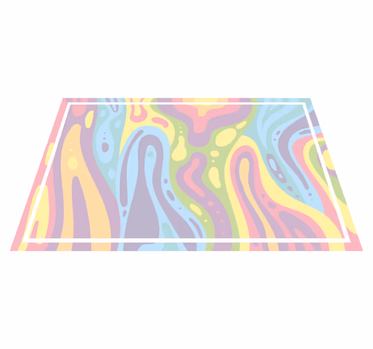 Set de table design bois vagues abstraites colorées - TenStickers