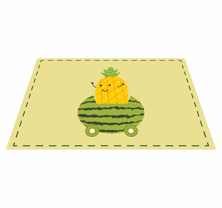 Set de table design enfant véhicule ananas pastèque - TenStickers