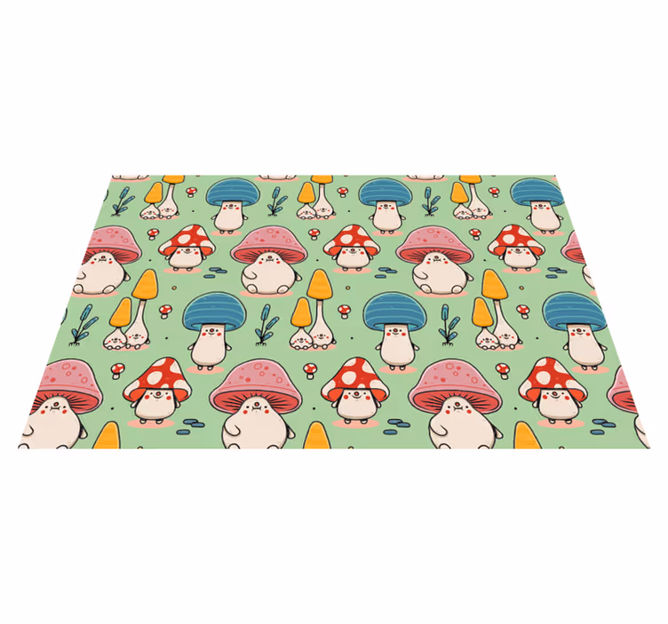 Set de table design enfant personnages champignons mignons - TenStickers