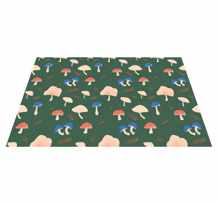 Set de table original imprimé champignons animés - TenStickers