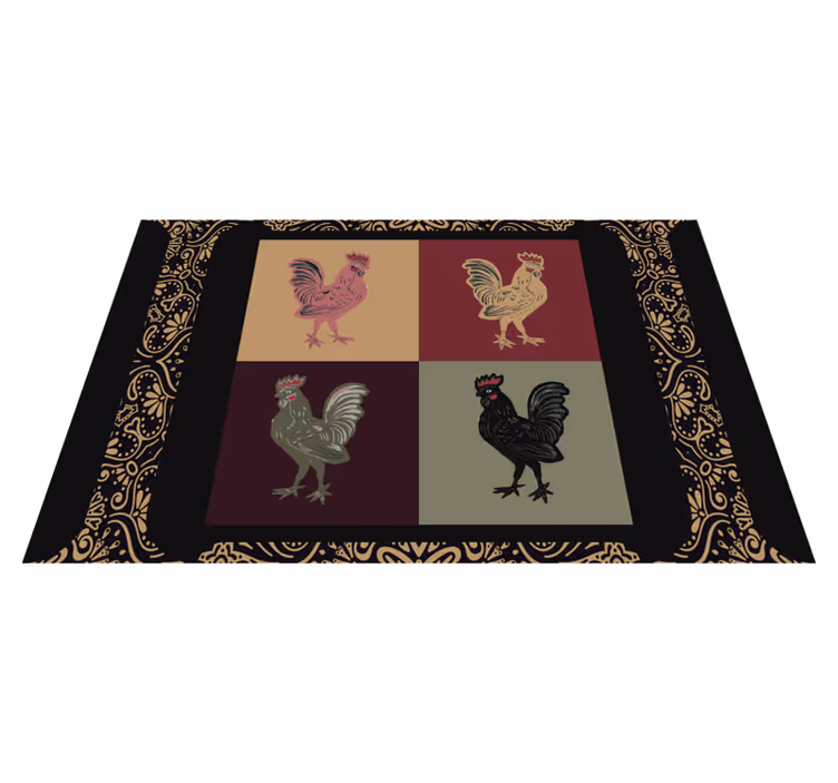 Set de table original Style ethnique quatre coqs - TenStickers