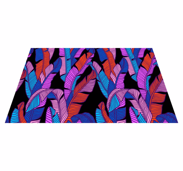 Set de table design bois motifs de feuilles colorées - TenStickers