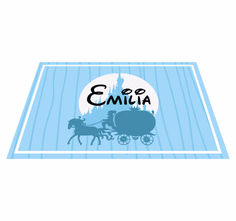 Set de table design enfant carrosse à cheval - TenStickers