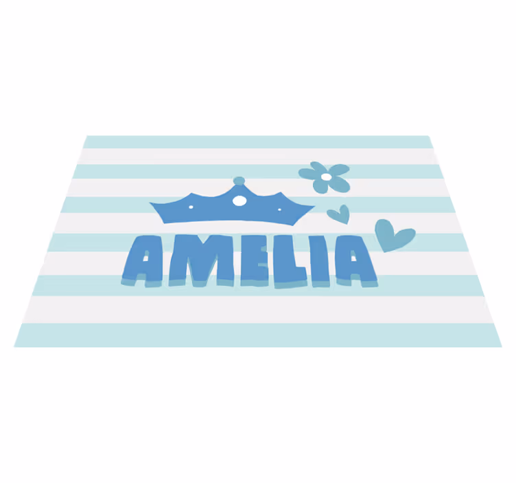 Set de table design enfant couronne et nom - TenStickers