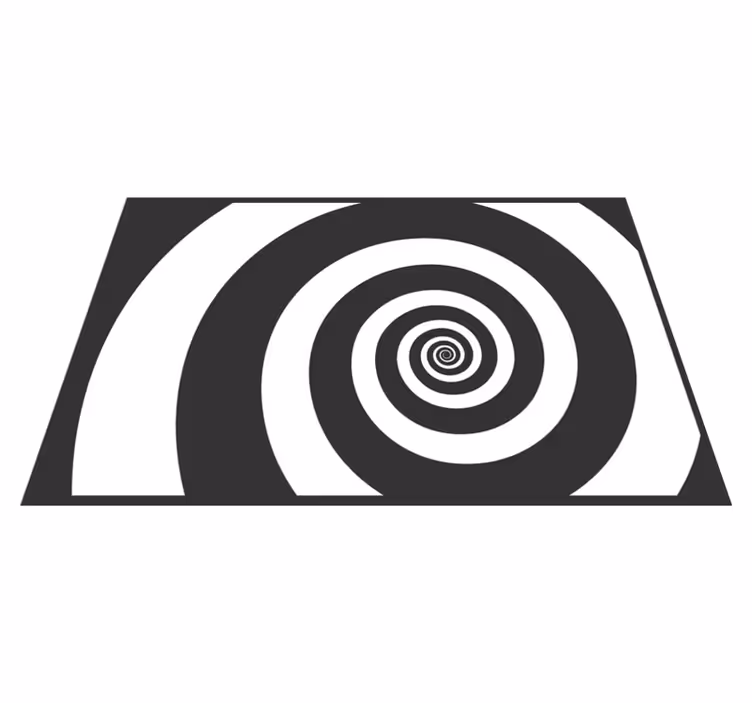 Set de table spirale hypnotique noire blanche - TenStickers