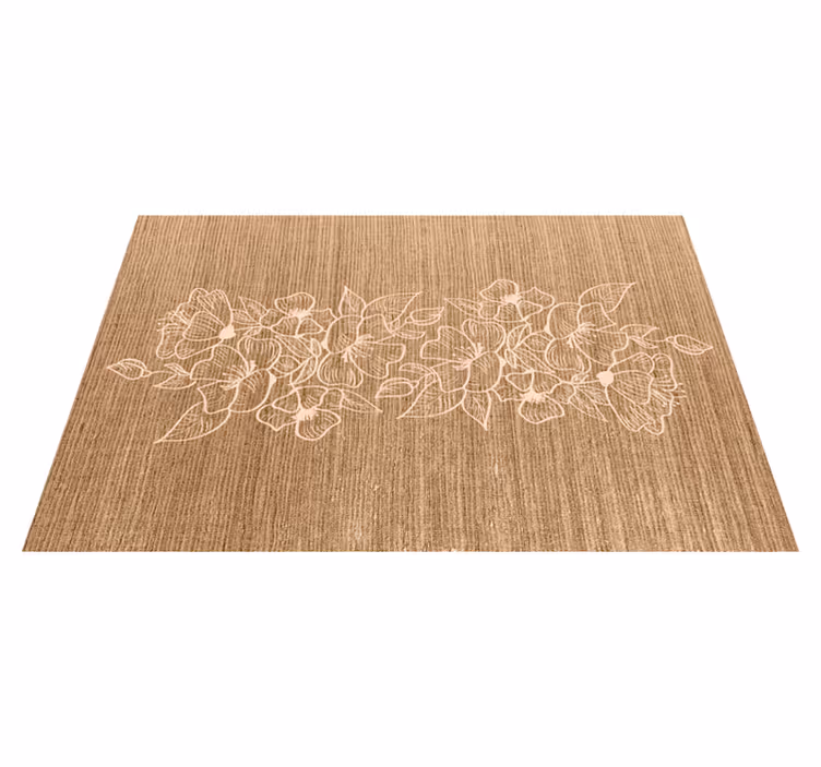 Set de table design bois surface florale embossée - TenStickers