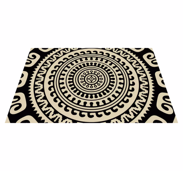 Set de table design bois motifs circulaires - TenStickers