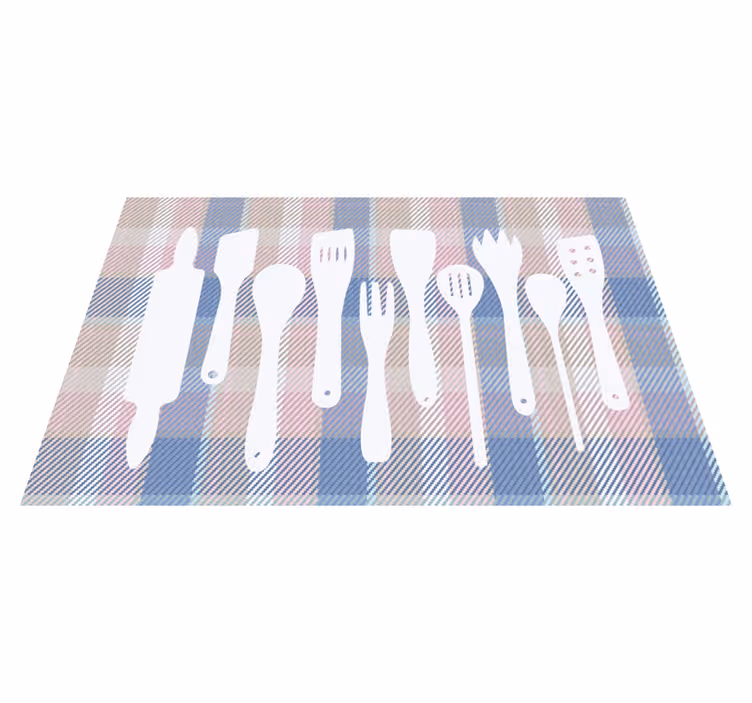 Set de table moderne surface à carreaux - TenStickers