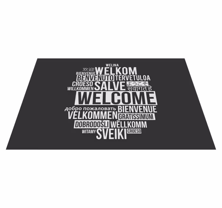 Set de table design citation bienvenue design multilingue - TenStickers