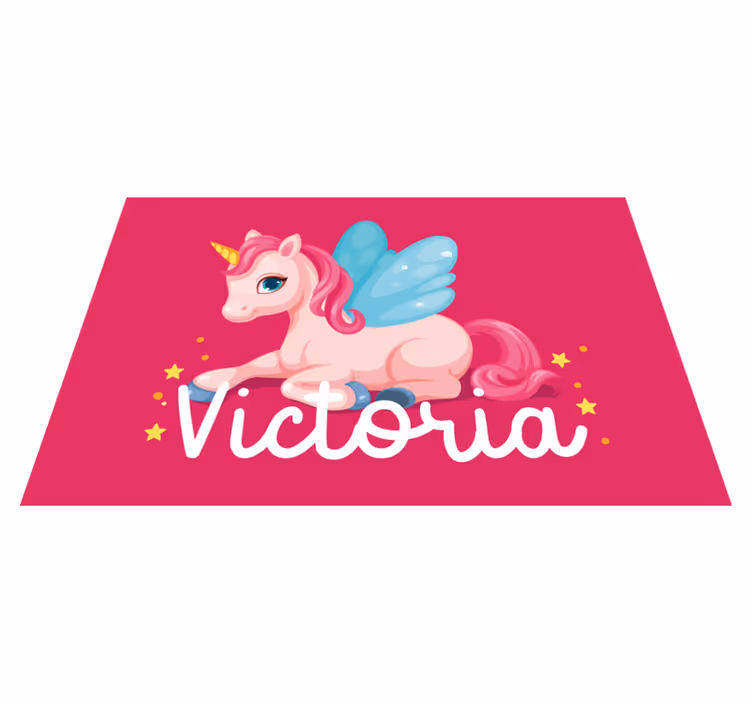 Set de table licorne rose heureuse et amusante - TenStickers