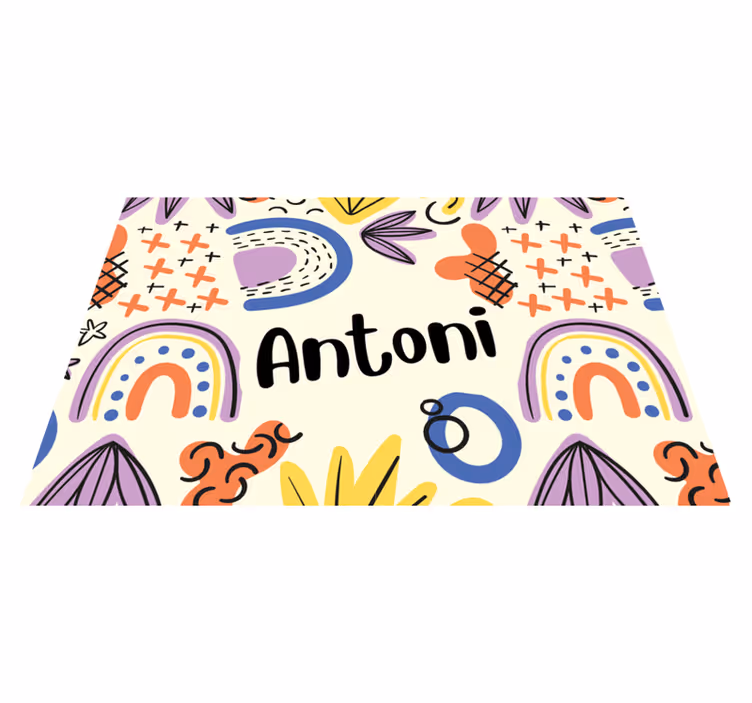 Set de table design enfant motifs de noms colorés - TenStickers
