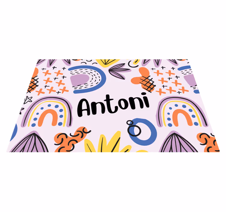 Set de table design enfant motifs arc-en-ciel colorés - TenStickers