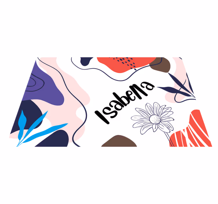 Set de table design floral abstrait coloré - TenStickers