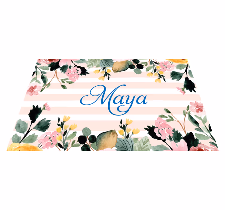 Set de table design floral personnalisé - TenStickers