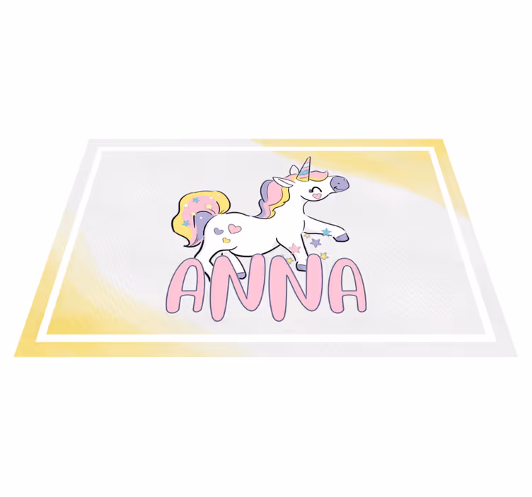 Set de table design enfant licorne avec cœurs - TenStickers
