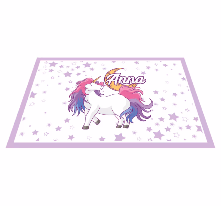 Set de table design enfant licorne avec étoiles - TenStickers