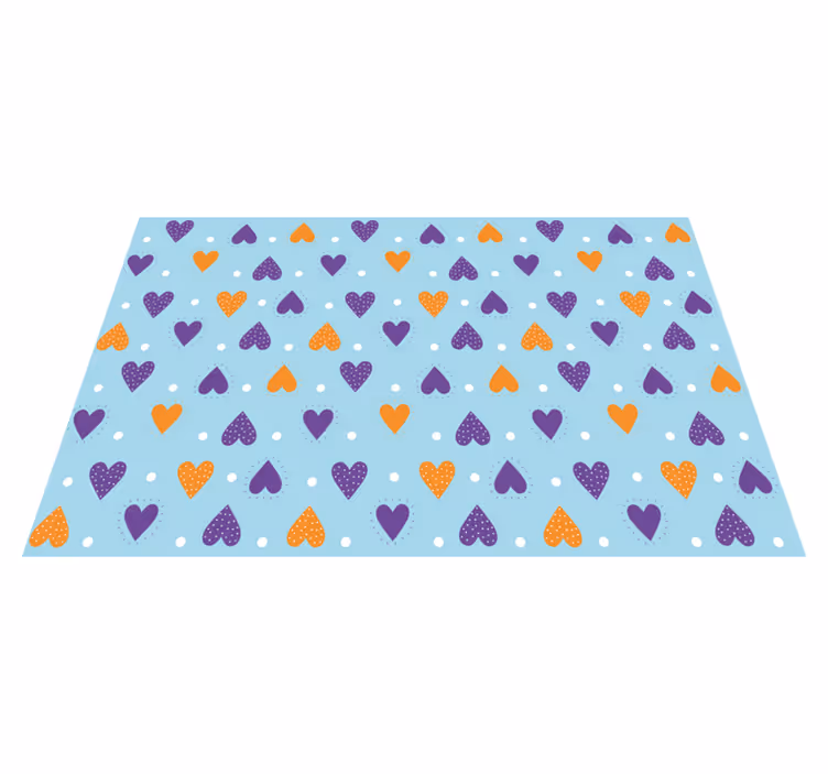 Set de table design enfant motifs de cœurs colorés - TenStickers