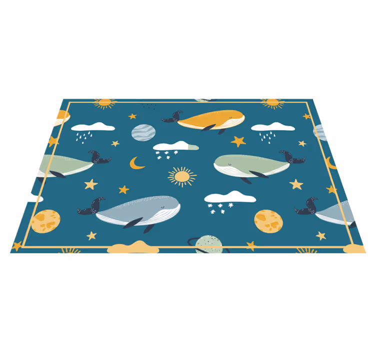 Set de table design enfant baleines et motifs célestes - TenStickers