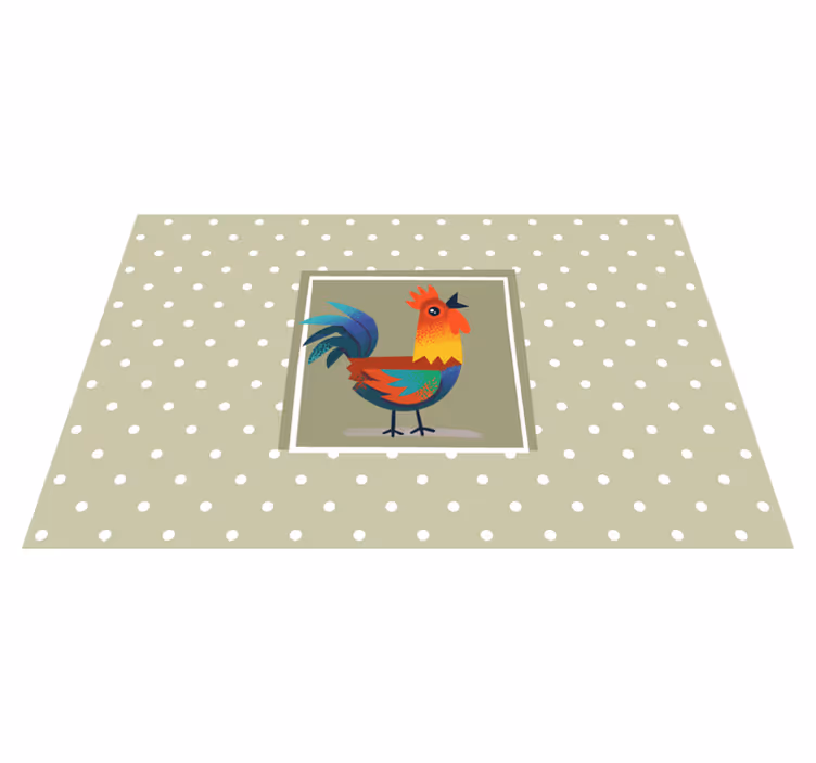 Set de table design enfant art de coq coloré - TenStickers