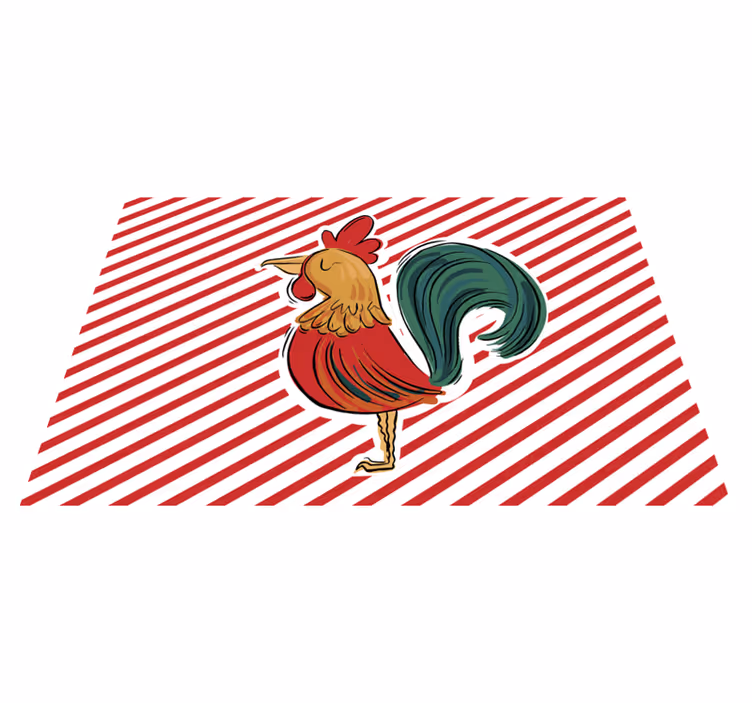 Set de table original poule à rayures - TenStickers