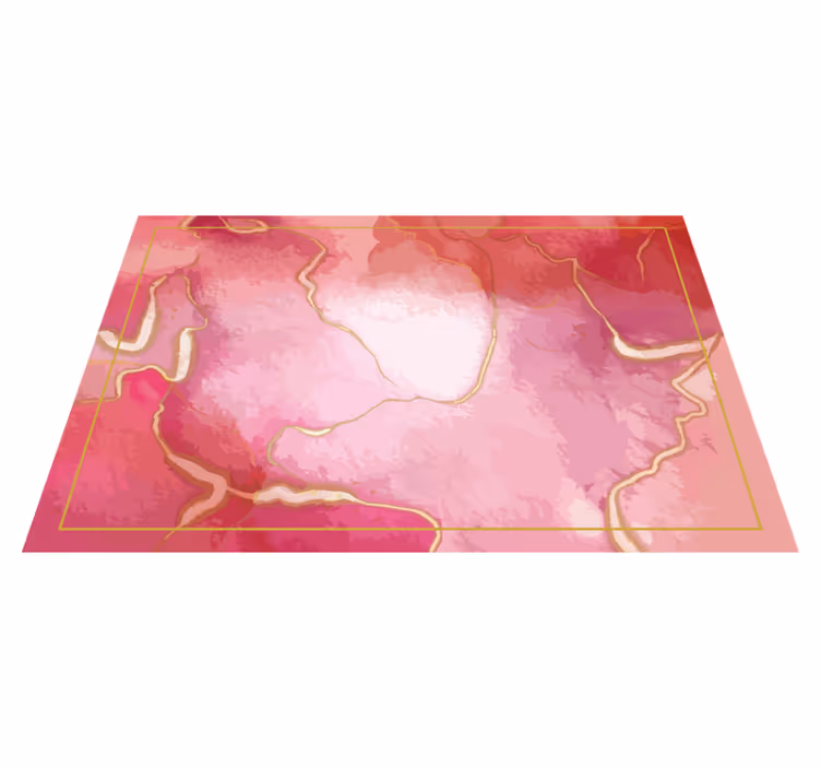 Set de table design bois marbre rose élégant - TenStickers