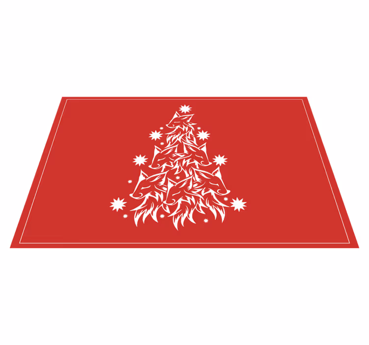 Set de table noël arbre de renard stylisé - TenStickers