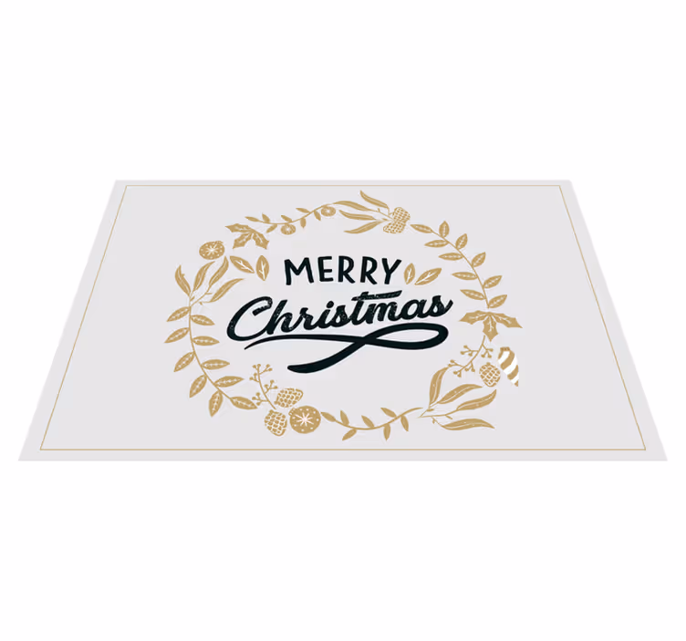 Set de table noël couronne de noël joyeuse - TenStickers