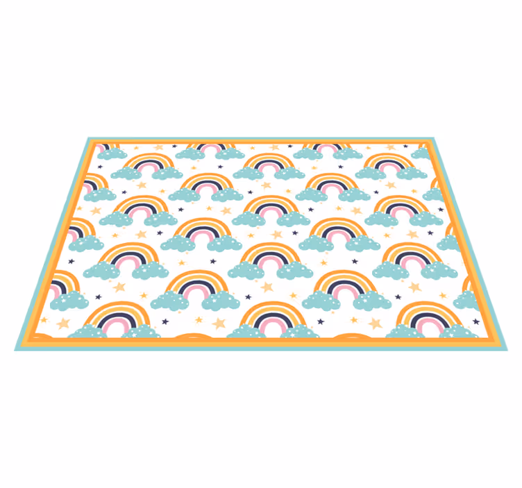 Set de table design enfant nuage arc-en-ciel coloré - TenStickers