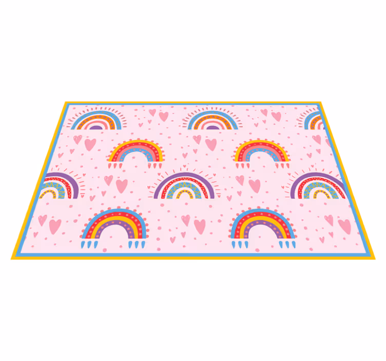 Set de table design enfant motifs arc-en-ciel vibrants - TenStickers