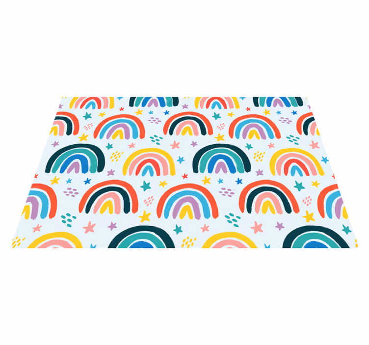 Set de table design enfant Éléments arc-en-ciel vifs - TenStickers