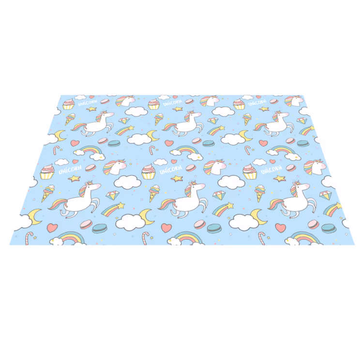 Set de table design enfant licornes et arc-en-ciel - TenStickers