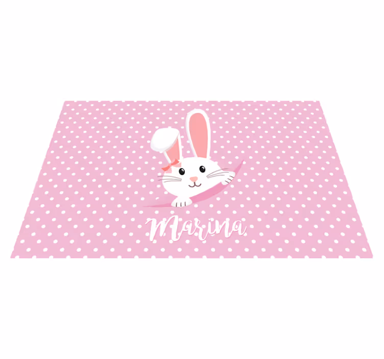Set de table design enfant lapin avec nœud - TenStickers