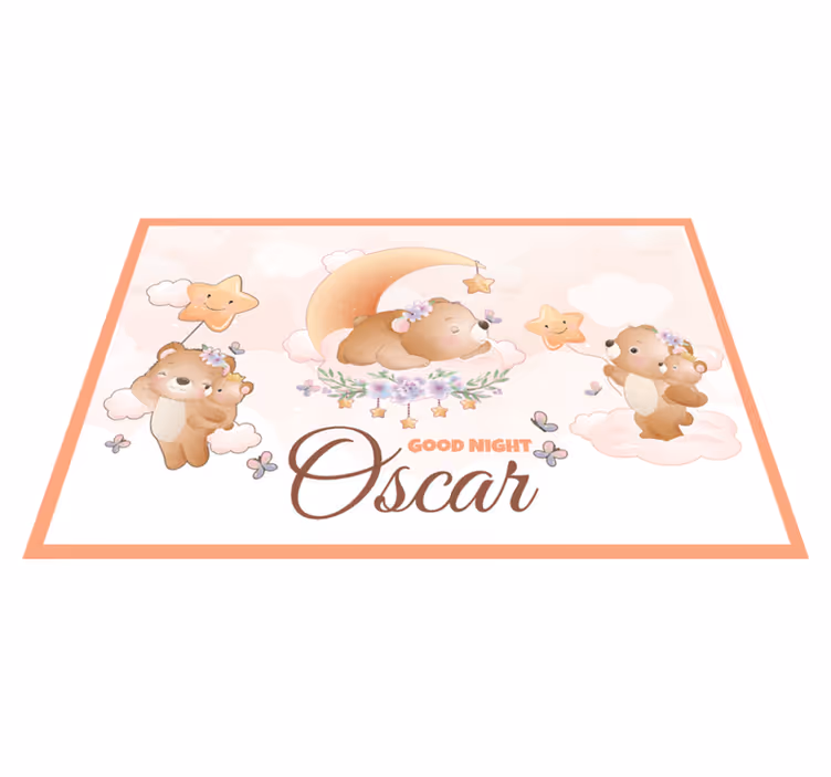 Set de table design enfant ours avec étoiles - TenStickers