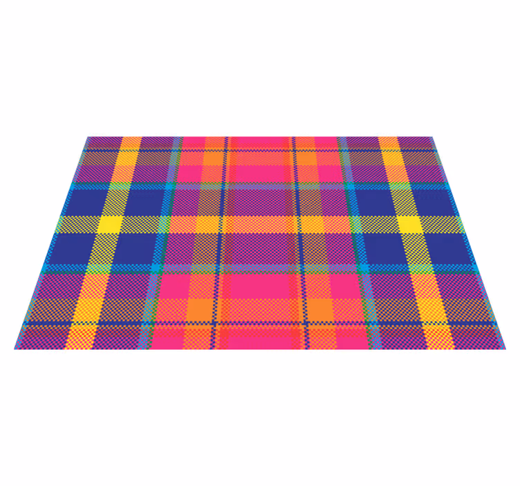 Set de table design bois motif écossais coloré - TenStickers