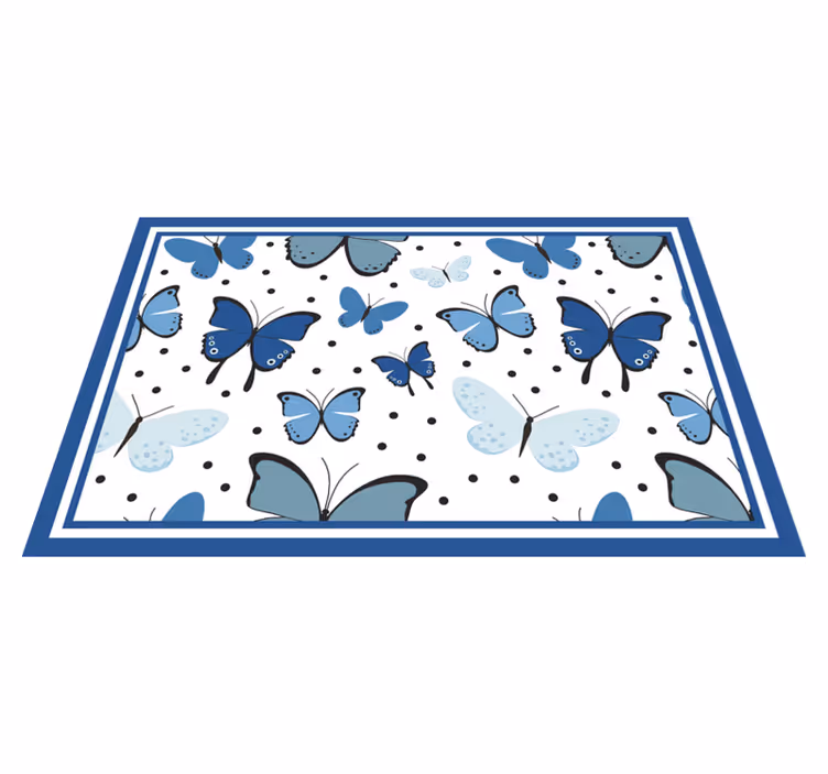 Set de table original Aile de papillon noir et bleu - TenStickers