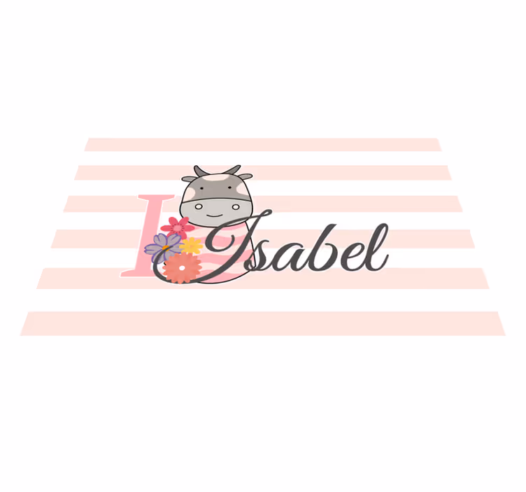 Set de table design nom personnalisation vache - TenStickers